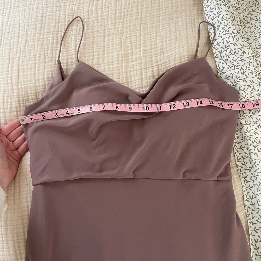 Jenny Yoo Elegant fig Spaghetti Strap Capri Dress size 8 bridesmaid full length - Picture 15 of 16